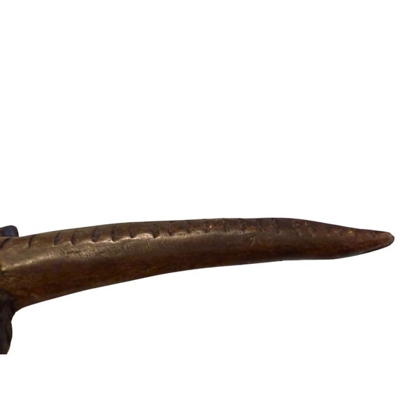 Hand-Carved Wooden Crocodile Figurine - Picture 8 of 14